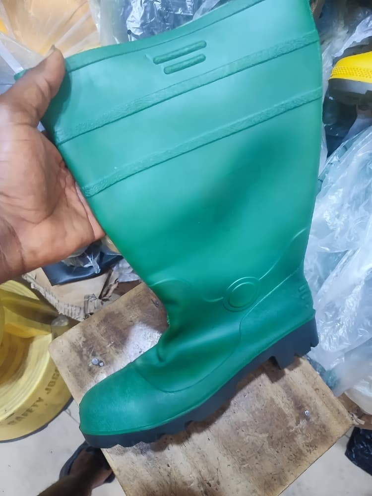 Green Safety Rain Boots